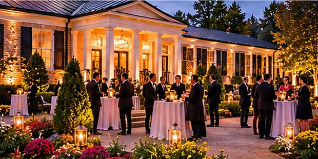 Concept rendering: reception at the main house