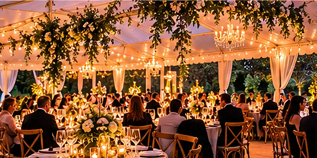Concept rendering: dinner under the tent