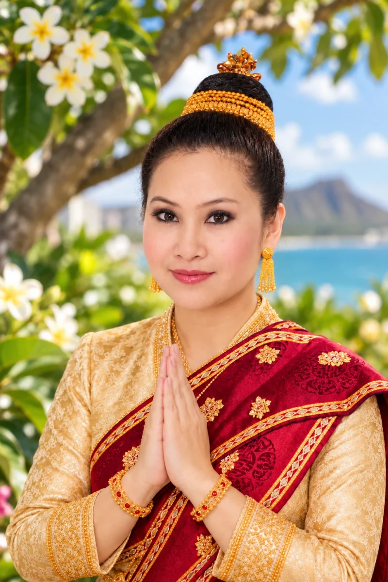 Dr. Annie B. Lansing in traditional dress