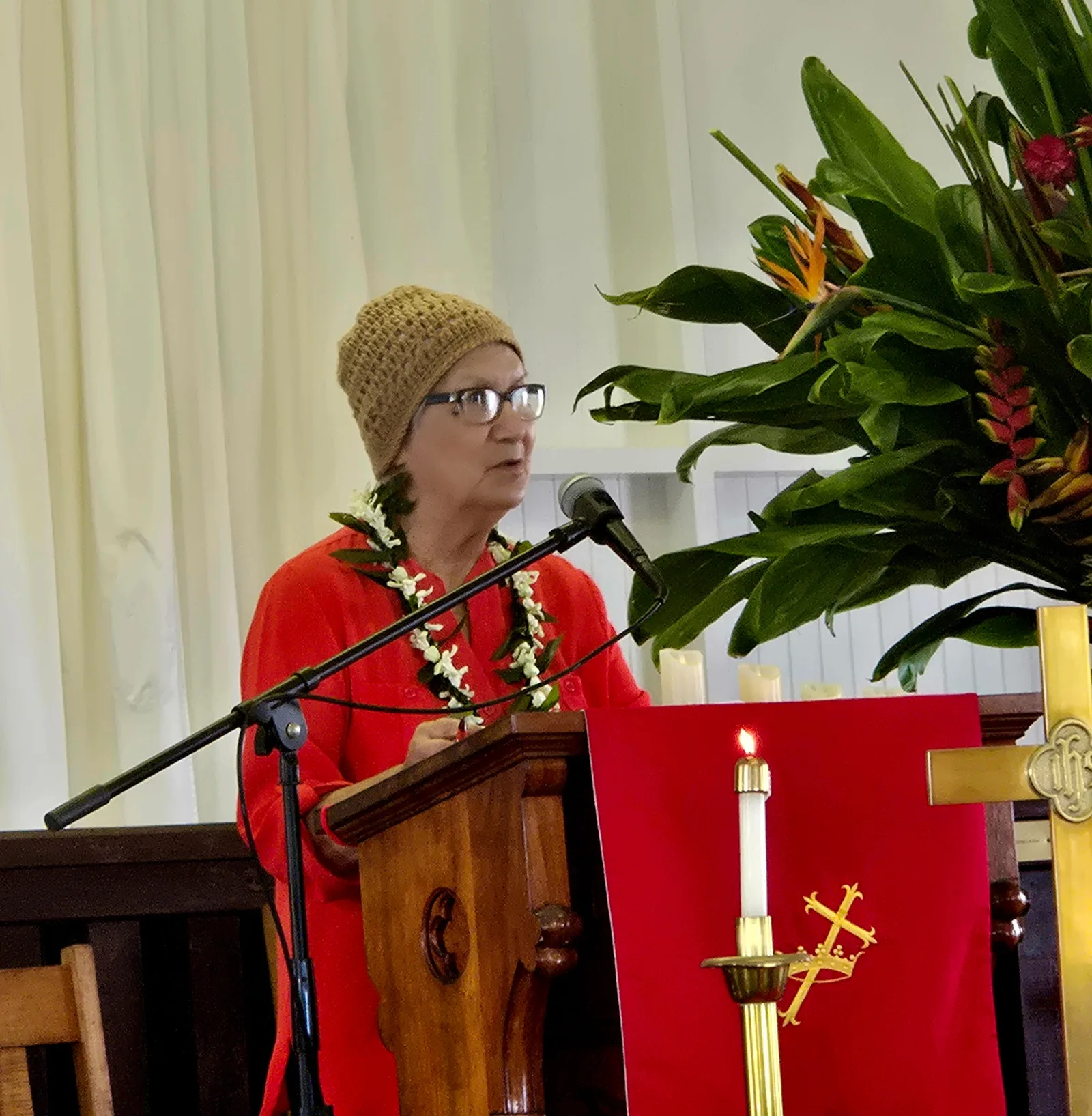 Worship during the 100th anniversary service.